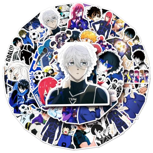 Xinnice 50PCS Anime Aufkleber Isagi Yoichi Sticker Seishiro Nagi wasserdichte Aufkleber für Laptop Stoßstange Skateboard Computer Telefon Gitarre von Xinnice