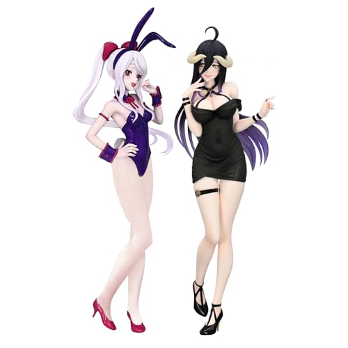 Xinnice Albedo Anime Figur, Manga Girl Stehende Anime Figure, Kurzer Rock Ver, Sammlerstück Figur Modell, PVC Statue Ornamente, Geschenk für Anime-Fans, 2pcs von Xinnice