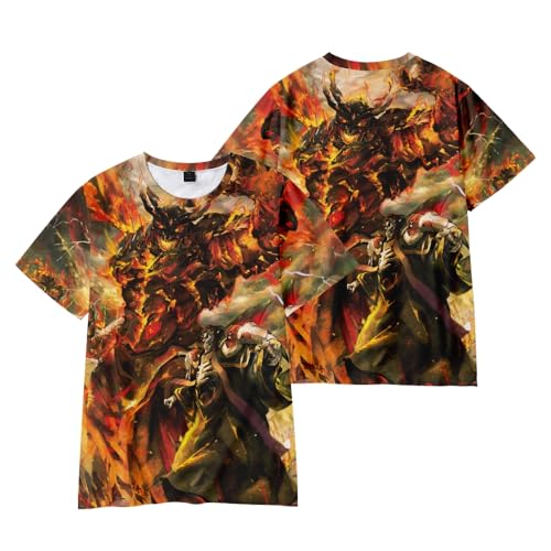 Xinnice Albedo Tshirt Anime Shirt Ooal Gown Kurzarm Albedo Manga Cartoon Sommer Casual Unisex Sport Tshit Herren Damen XXS-4XL von Xinnice