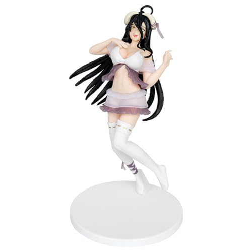Xinnice Anime Albedo Figur | PVC Stehend Pyjama Ver. | 19cm Albedo Modell Geschenk | Sammlerstück Statue Desktop Ornamente für Fans von Xinnice