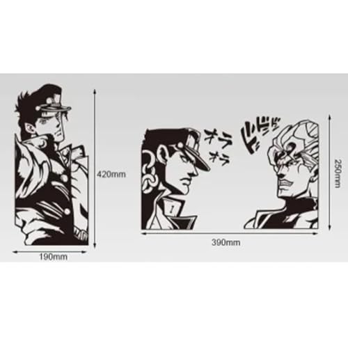 Xinnice Anime Aufkleber Dio Brando/Jotaro PC Gehäuse Aufkleber Cartoon leicht entfernbar wasserdicht Computer Dekoration von Xinnice