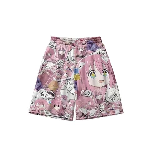 Xinnice Anime Beach Shorts Goto Hitori Merch Boardshorts Unisex Schnell Trocknende Shorts Sommer Surf Freizeitshort S-6XL von Xinnice