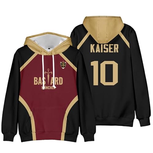 Xinnice Anime Kapuzenpullover Isagi Yoichi Sweatshirt Unisex Cosplay Rin Itoshi Long Sleeve Sweatshirt Freizeit Langarmpullover für Damen Herren von Xinnice