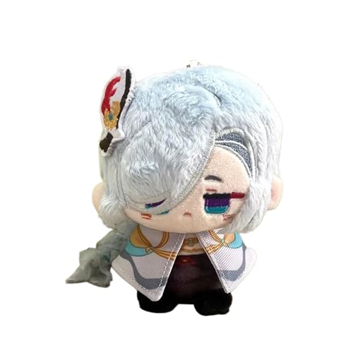 Xinnice Anime Kaveh Plush Tighnari Figur Soft Xiao Cartoon Anhänger Wanderer Keychain Backpack Dekoration Geschenk für Anime Fans 12CM von Xinnice