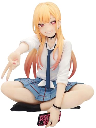 Xinnice Anime My Dress Up Darling Figur, Kitagawa Marin Sitzendes Actionfigur, 10cm PVC Cartoon Girl Statue, Desktop Dekoration Sammlung Modell für Anime Fans Xinnice Anime My Dress Up Darling Figur, Kitagawa Marin Sitzendes Actionfigur, 10cm PVC Cartoon Girl Statue, Desktop Dekoration Sammlung Modell für Anime Fans von Xinnice