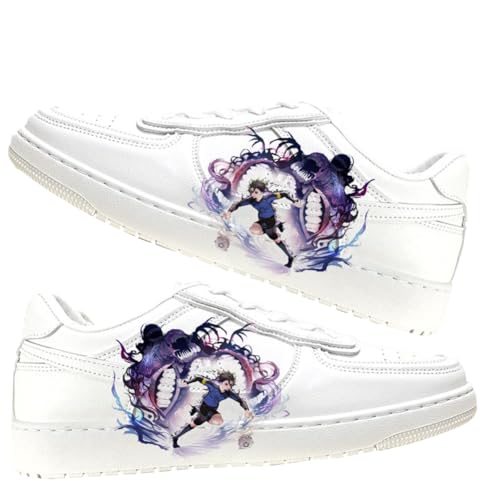 Xinnice Anime Sneakers Seishiro Nagi Schuhe 3D Druck Weiße Schuhe Casual Sportschuhe für Unisex Erwachsene Fashion Lovers von Xinnice