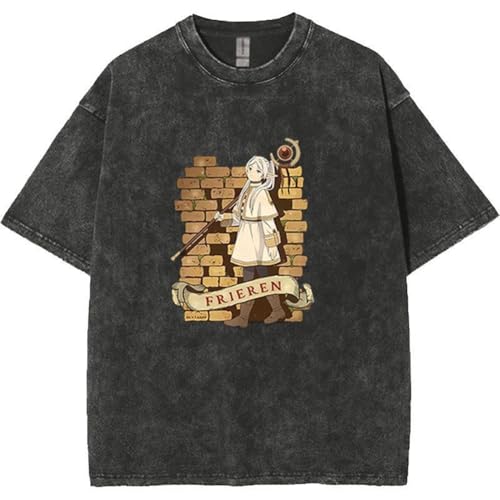 Xinnice Anime Vintage Washed T-shirt Frieren und Fern Tshirt Sommer Kurzarm Baumwolle Streetwear Harajuku T Shirt Xinnice Anime Vintage Washed T-shirt Frieren und Fern Tshirt Sommer Kurzarm Baumwolle Streetwear Harajuku T Shirt von Xinnice