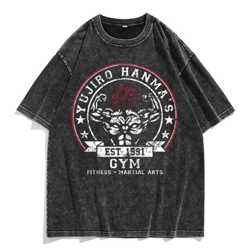 Xinnice Baki Anime T-Shirt für Teenager Jungen und Mädchen – Hanma Baki/Hanma Yujiro Druck Oversize Mode Sweatshirt Xinnice Baki Anime T-Shirt für Teenager Jungen und Mädchen – Hanma Baki/Hanma Yujiro Druck Oversize Mode Sweatshirt von Xinnice