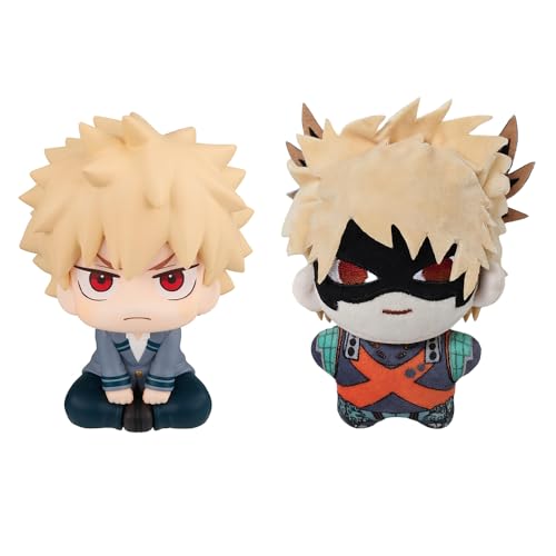 Xinnice Bakugou Katsuki Figur Anime MHA Actionfigur Bakugou Katsuki Plüsch MHA Dekoration Mini Look up Figur Geschenk 10cm von Xinnice