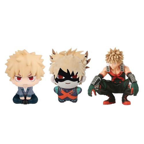 Xinnice Bakugou Katsuki Figur Anime MHA Actionfigur Bakugou Katsuki Plüsch MHA Dekoration Mini Look up Figur Geschenk 10cm von Xinnice