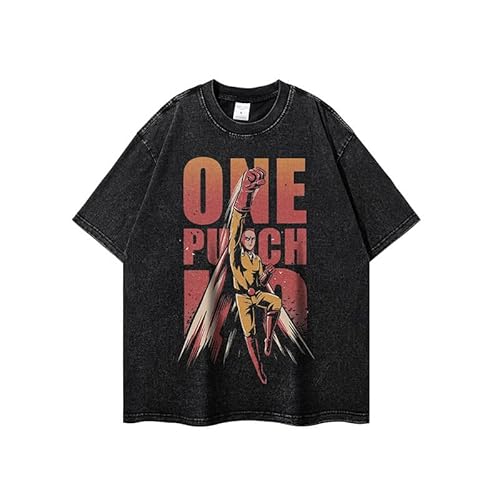 Xinnice Himiko Toga T-Shirt Anime Kurzarm Himiko Toga Merch Vintage Washed Oversize Sommer Schwarz Unisex T shirt von Xinnice