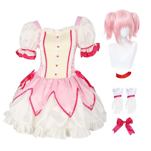 Xinnice Kaname Madoka Cosplay Outfit Anime Cosplay Costume Full Set Uniform für Damen Halloween Karneval Party Dress Up Xinnice Kaname Madoka Cosplay Outfit Anime Cosplay Costume Full Set Uniform für Damen Halloween Karneval Party Dress Up von Xinnice