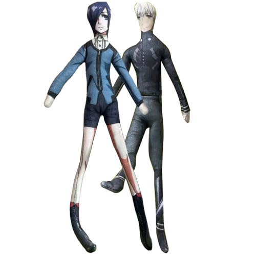 Xinnice Kaneki Ken Plüsch Anime Weiche Gefüllt Figur Kaneki Ken/Kirishima Toka Plüschtier Komisch Figur Soft Dekoration 28cm von Xinnice