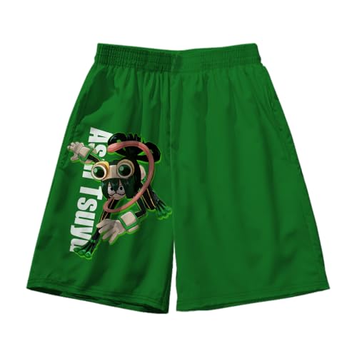 Xinnice MHA Anime Beach Shorts Midoriya Izuku/Bakugou Katsuki Merch Boardshorts Unisex Schnell Trocknende Shorts Sommer Surf Freizeitshort von Xinnice