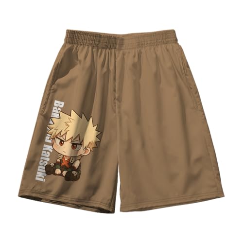 Xinnice MHA Anime Beach Shorts Midoriya Izuku/Bakugou Katsuki Merch Boardshorts Unisex Schnell Trocknende Shorts Sommer Surf Freizeitshort von Xinnice
