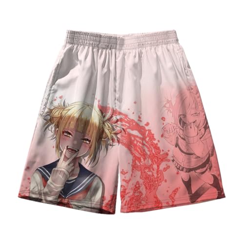 Xinnice MHA Anime Beach Shorts Midoriya Izuku/Bakugou Katsuki Merch Boardshorts Unisex Schnell Trocknende Shorts Sommer Surf Freizeitshort von Xinnice