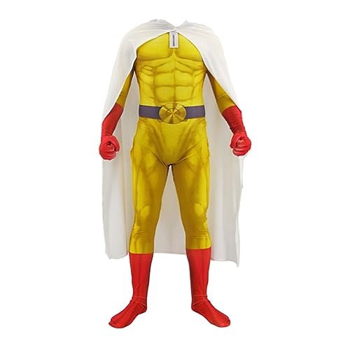 Xinnice Saitama Jumpsuit Anime Cosplay Kostüm mit Maske Bodysuit Saitama Cosplay Rollenspiel Halloween Karneval Outfit Xinnice Saitama Jumpsuit Anime Cosplay Kostüm mit Maske Bodysuit Saitama Cosplay Rollenspiel Halloween Karneval Outfit von Xinnice