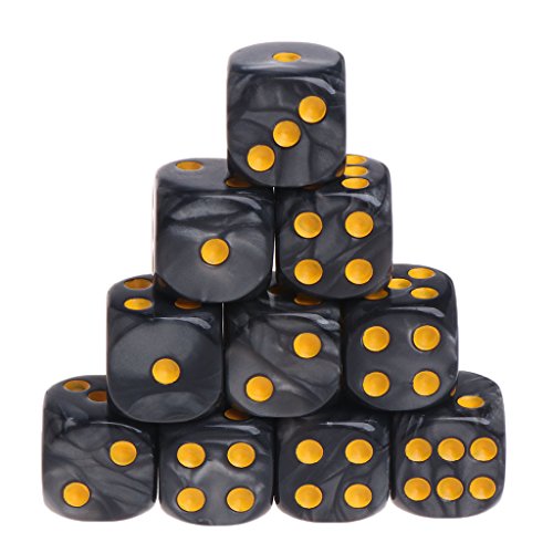 10pcs/Set Acrylpolyedrische Würfel Für TRPG Brettspiel von Xinsheinelry