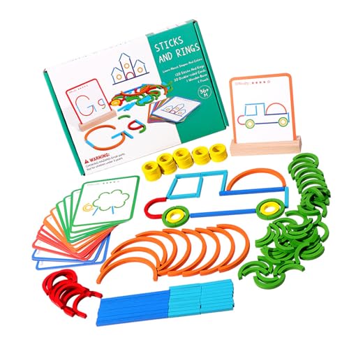 Hölzerne Baustein Puzzle Spielzeugstöcke Und Ringe Für Kinder Raum Training Logische Fähigkeiten Entwicklung Party Spielzeug von Xinsheinelry