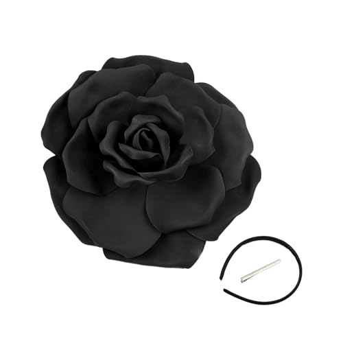 Xinsheinelry 1920er Jahre Blumenstirnband Für Frauen Flapper Kopfstück Accessoires Für Cosplay Party Elegant Perlen Übergroße Rosenstirnband von Xinsheinelry