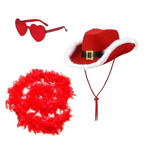 Xinsheinelry 3-teiliges Weihnachtsmützen-Set mit LED-Herz und Schal, winddicht, für Fotoshootings Xinsheinelry 3-teiliges Weihnachtsmützen-Set mit LED-Herz und Schal, winddicht, für Fotoshootings von Xinsheinelry