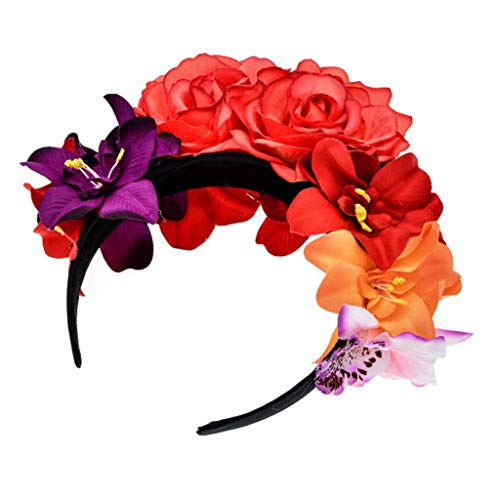 Xinsheinelry Damen Mexikaner Simuliertes Rosenblumenkronstadband Der Toten Halloween Xinsheinelry Damen Mexikaner Simuliertes Rosenblumenkronstadband Der Toten Halloween von Xinsheinelry