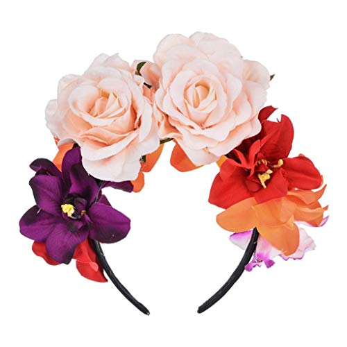 Xinsheinelry Damen Mexikaner Simuliertes Rosenblumenkronstadband Der Toten Halloween Xinsheinelry Damen Mexikaner Simuliertes Rosenblumenkronstadband Der Toten Halloween von Xinsheinelry