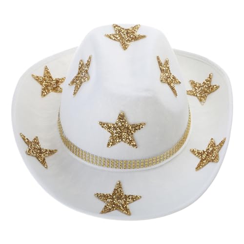 Xinsheinelry Eleganter Damenhut mit Sternenmuster, für Braut, Hochzeit, Foto, Outdoor, Damenhut mit großer Krempe Xinsheinelry Eleganter Damenhut mit Sternenmuster, für Braut, Hochzeit, Foto, Outdoor, Damenhut mit großer Krempe von Xinsheinelry
