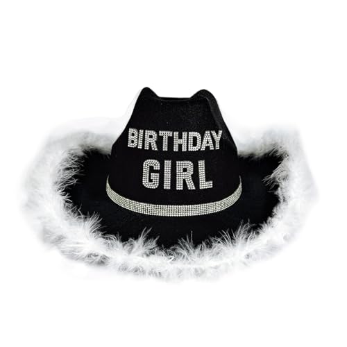 Xinsheinelry Geburtstag Mädchen Hut Strass Dekoration Party Hut Verstellbare Kinnschnur für Mädchen Geburtstag Party Fotografie von Xinsheinelry