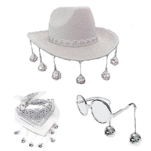 Xinsheinelry Gemustertes Bandana- und Wettermützen- und Anhänger-Set, Diskotheken, Party, Cowgirl-Kostüm, 3-teilig Xinsheinelry Gemustertes Bandana- und Wettermützen- und Anhänger-Set, Diskotheken, Party, Cowgirl-Kostüm, 3-teilig von Xinsheinelry