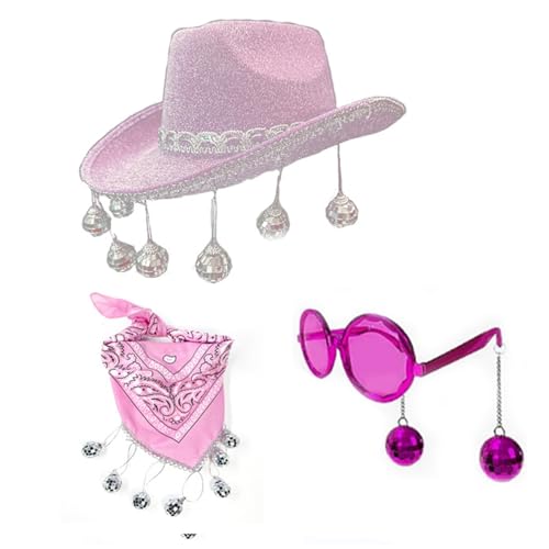 Xinsheinelry Gemustertes Bandana- und Wettermützen- und Anhänger-Set, Diskotheken, Party, Cowgirl-Kostüm, 3-teilig Xinsheinelry Gemustertes Bandana- und Wettermützen- und Anhänger-Set, Diskotheken, Party, Cowgirl-Kostüm, 3-teilig von Xinsheinelry