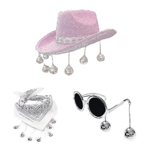 Xinsheinelry Gemustertes Bandana- und Wettermützen- und Anhänger-Set, Diskotheken, Party, Cowgirl-Kostüm, 3-teilig Xinsheinelry Gemustertes Bandana- und Wettermützen- und Anhänger-Set, Diskotheken, Party, Cowgirl-Kostüm, 3-teilig von Xinsheinelry