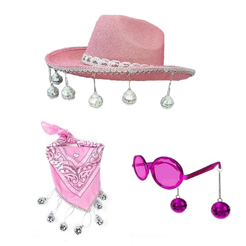 Xinsheinelry Gemustertes Bandana- und Wettermützen- und Anhänger-Set, Diskotheken, Party, Cowgirl-Kostüm, 3-teilig Xinsheinelry Gemustertes Bandana- und Wettermützen- und Anhänger-Set, Diskotheken, Party, Cowgirl-Kostüm, 3-teilig von Xinsheinelry