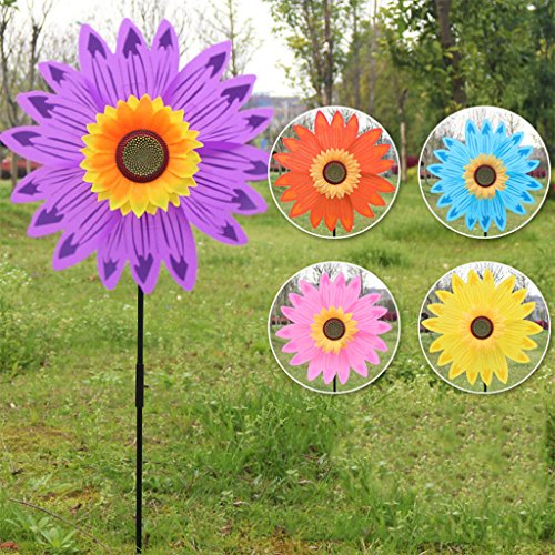 Xinsheinelry Große Doppelschicht Sonnenblumen Windmühle Spinner Kinder Spielzeug Yard Gartendekoration von Xinsheinelry
