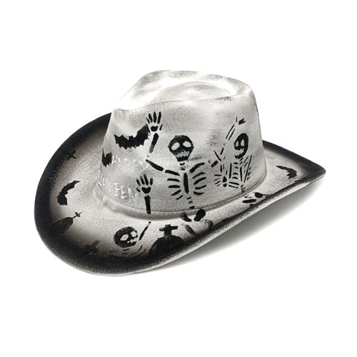Xinsheinelry Halloween-Totenkopf-Hut und stilvolle Kopfbedeckung für Maskerade, modisch und auffällig von Xinsheinelry