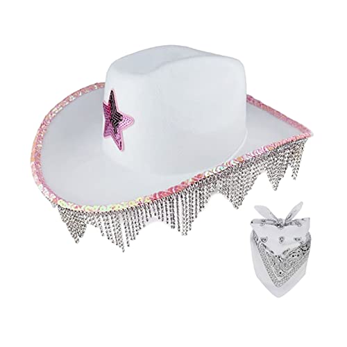 Xinsheinelry Handgefertigtes Hochzeitsparty-Sternmuster mit Krempe, Braut-Western-Halstuch Xinsheinelry Handgefertigtes Hochzeitsparty-Sternmuster mit Krempe, Braut-Western-Halstuch von Xinsheinelry