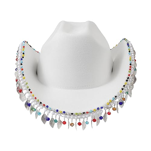 Xinsheinelry Hut für Damen, Western-Party, Hut, Strass, Quasten, Junggesellinnenabschied, Kostüm Xinsheinelry Hut für Damen, Western-Party, Hut, Strass, Quasten, Junggesellinnenabschied, Kostüm von Xinsheinelry