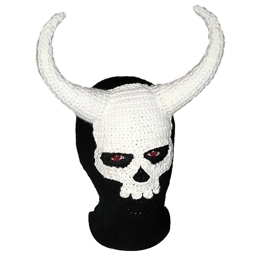 Xinsheinelry Löwen/Horn Kappe Für Frauen Männer Erwachsene Halloween Gesichtsmaske Handgefertigt Warme Gesichtsabdeckung Kapuzehut Für Party Xinsheinelry Löwen/Horn Kappe Für Frauen Männer Erwachsene Halloween Gesichtsmaske Handgefertigt Warme Gesichtsabdeckung Kapuzehut Für Party von Xinsheinelry