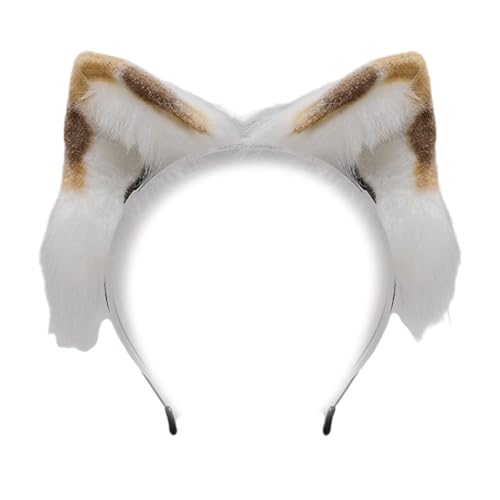 Xinsheinelry Plüschkatzen Ohren Stirnbänder Für Frauen Mädchen Weiche Tierische Ohrhaarband Heckschwanz Verstellungsdesign Für Kostüm Halloween Jeden von Xinsheinelry