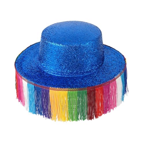 Xinsheinelry Schimmernde Hüte mit regenbogenfarbenen Fransen für Bälle, Bankette, Party, Regenbogenfarben, Hüte für Erwachsene Xinsheinelry Schimmernde Hüte mit regenbogenfarbenen Fransen für Bälle, Bankette, Party, Regenbogenfarben, Hüte für Erwachsene von Xinsheinelry