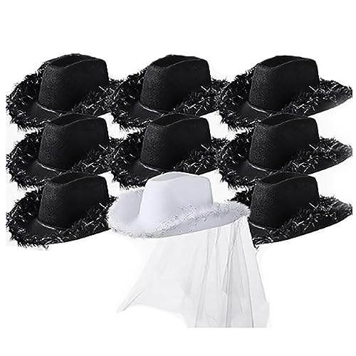 Xinsheinelry Set mit 9 Krempenhut, vielseitig für Braut und sie, Brautjungfern, vielseitige Foto-Requisiten Xinsheinelry Set mit 9 Krempenhut, vielseitig für Braut und sie, Brautjungfern, vielseitige Foto-Requisiten von Xinsheinelry