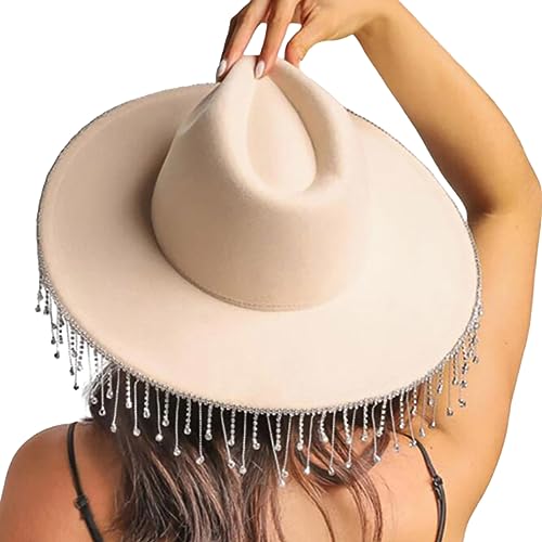Xinsheinelry Shimmering Tassels Hut Braut Western von Xinsheinelry