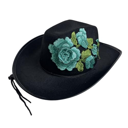 Xinsheinelry Stickerei-Blumen-Zylinder für Junggesellinnenabschied, Erwachsene, Uni, breite Krempe, Halloween-Hut, Festival-Requisiten, Kostüm Xinsheinelry Stickerei-Blumen-Zylinder für Junggesellinnenabschied, Erwachsene, Uni, breite Krempe, Halloween-Hut, Festival-Requisiten, Kostüm von Xinsheinelry