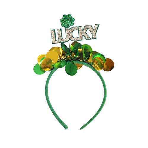 Xinsheinelry Stpatricks Party Paillettenstirnband Für Festivalfeiertag Des Feiertags Shamrock Hairband Für Die Irische Nationalfeiertag Gatheri von Xinsheinelry