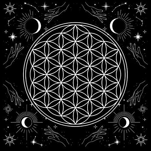 Xinsheinelry Tarots Tischdecke Divinations Tischabdeckung Astrologie Oracles Brettspiel Matte Square Form Pendel Tischtuch von Xinsheinelry
