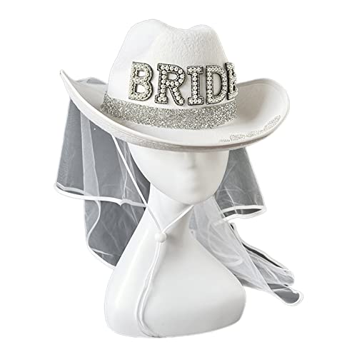 Xinsheinelry Weißer Schleier Braut Hochzeit Foto Kostüm Requisiten Outdoor Frau Mädchen Hut mit Braut Brief von Xinsheinelry