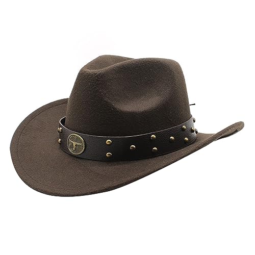 Xinsheinelry Wollfilzhut für Erwachsene mit Gürtel, modisch, Karneval, Party, Kostüm, Damen, Herren, Halloween, Festival Xinsheinelry Wollfilzhut für Erwachsene mit Gürtel, modisch, Karneval, Party, Kostüm, Damen, Herren, Halloween, Festival von Xinsheinelry