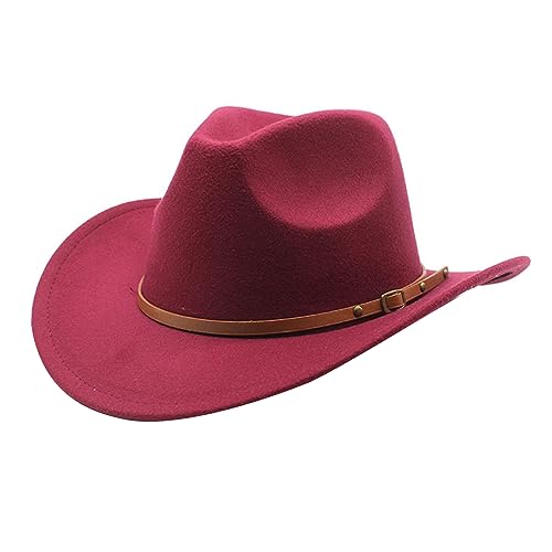 Xinsheinelry Wollfilzhut für Erwachsene mit Schnalle Gürtel Mode Karneval Party Kostüm Damen Herren Halloween Party Xinsheinelry Wollfilzhut für Erwachsene mit Schnalle Gürtel Mode Karneval Party Kostüm Damen Herren Halloween Party von Xinsheinelry