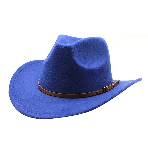 Xinsheinelry Wollfilzhut für Erwachsene mit Schnalle Gürtel Mode Karneval Party Kostüm Damen Herren Halloween Party von Xinsheinelry