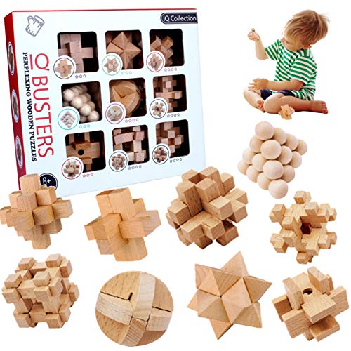 Holz Knobelspiele Set,3D Magic Wooden,9 Stück 3D IQ Puzzle Holz,Geduldspiel aus Holz,Brain Teaser Puzzle,Schwierige Holzspielzeug,Gehirn Holzspiel,Kreatives Denkspiel,Logikspiele Holz Knobelspiele Set,3D Magic Wooden,9 Stück 3D IQ Puzzle Holz,Geduldspiel aus Holz,Brain Teaser Puzzle,Schwierige Holzspielzeug,Gehirn Holzspiel,Kreatives Denkspiel,Logikspiele von Xionghonglong